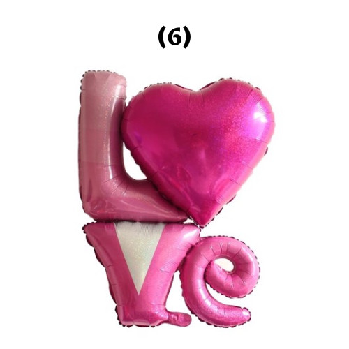 Bong bóng chữ Love trang trí ngày Quốc tế phụ nữ 83 nhều màu wmd44 - Mẫu 6 - Bong bóng