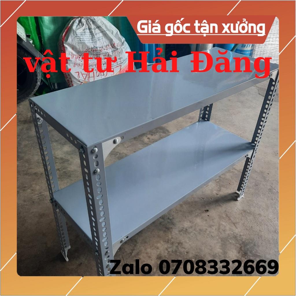Kệ sắt v lỗ 2 tầng,cao 80cm - 100cm