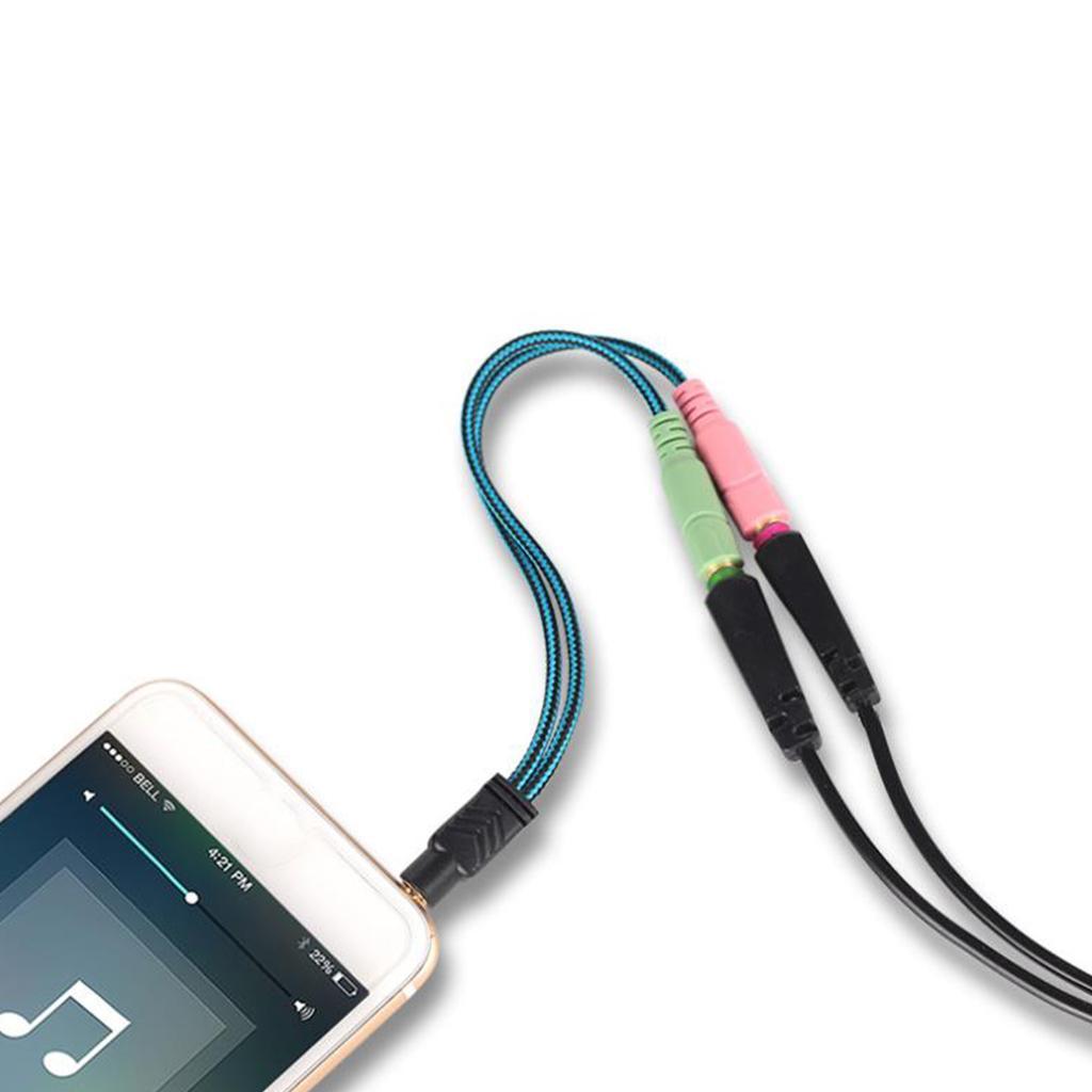 3.5mm Female to Male 2 to 1 Gold Plated Audio Y Splitter Cable Adapter Cord