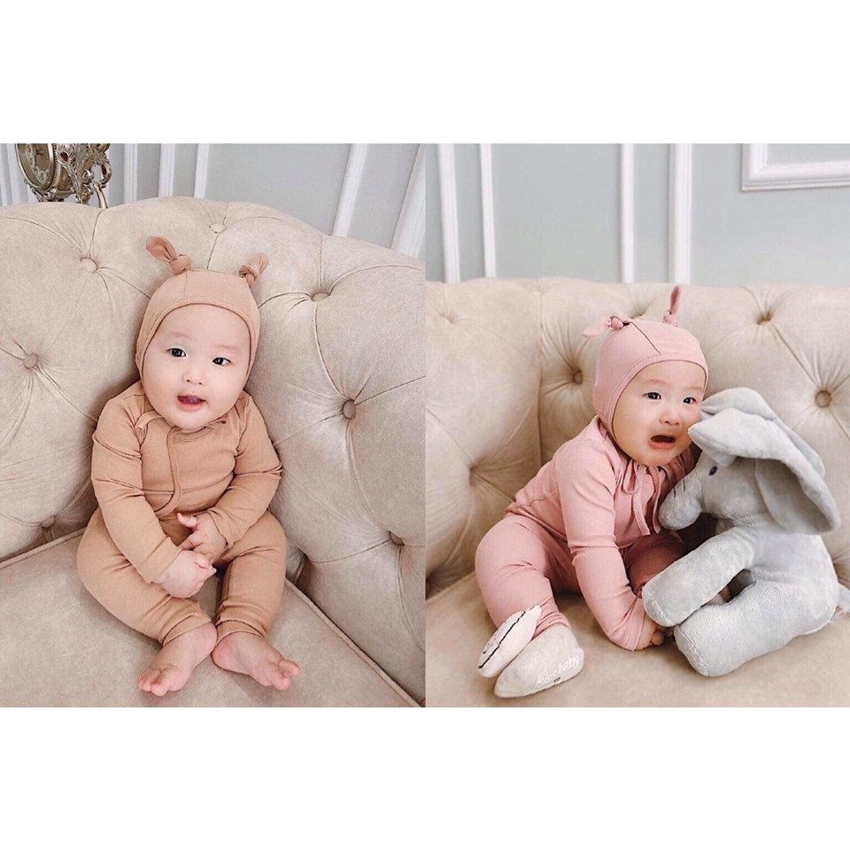 Bộ Đồ Tai thỏ Siêu Ấm Cho Bé - Chất Cotton Cao Cấp