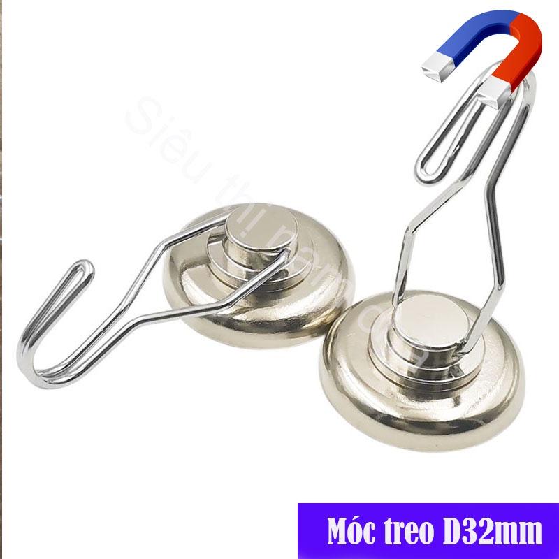 Móc treo 360 độ có kích thước D32mm, siêu dính