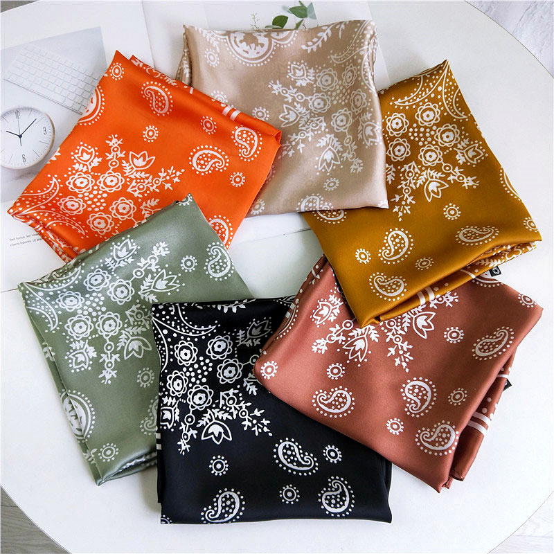 Khăn bandana lụa vuông khăn turban hiphop làm áo thắt nơ size 70x70cm - Mã 7015