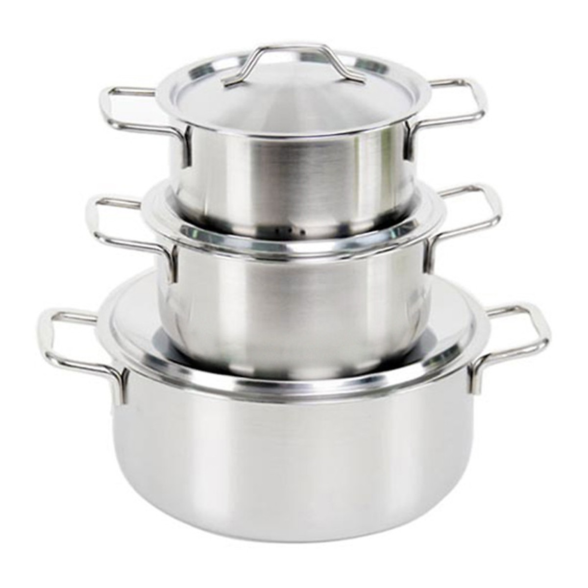 Bộ 3 nồi 1 đáy inox Rainy cao cấp - Hàng Chính Hãng