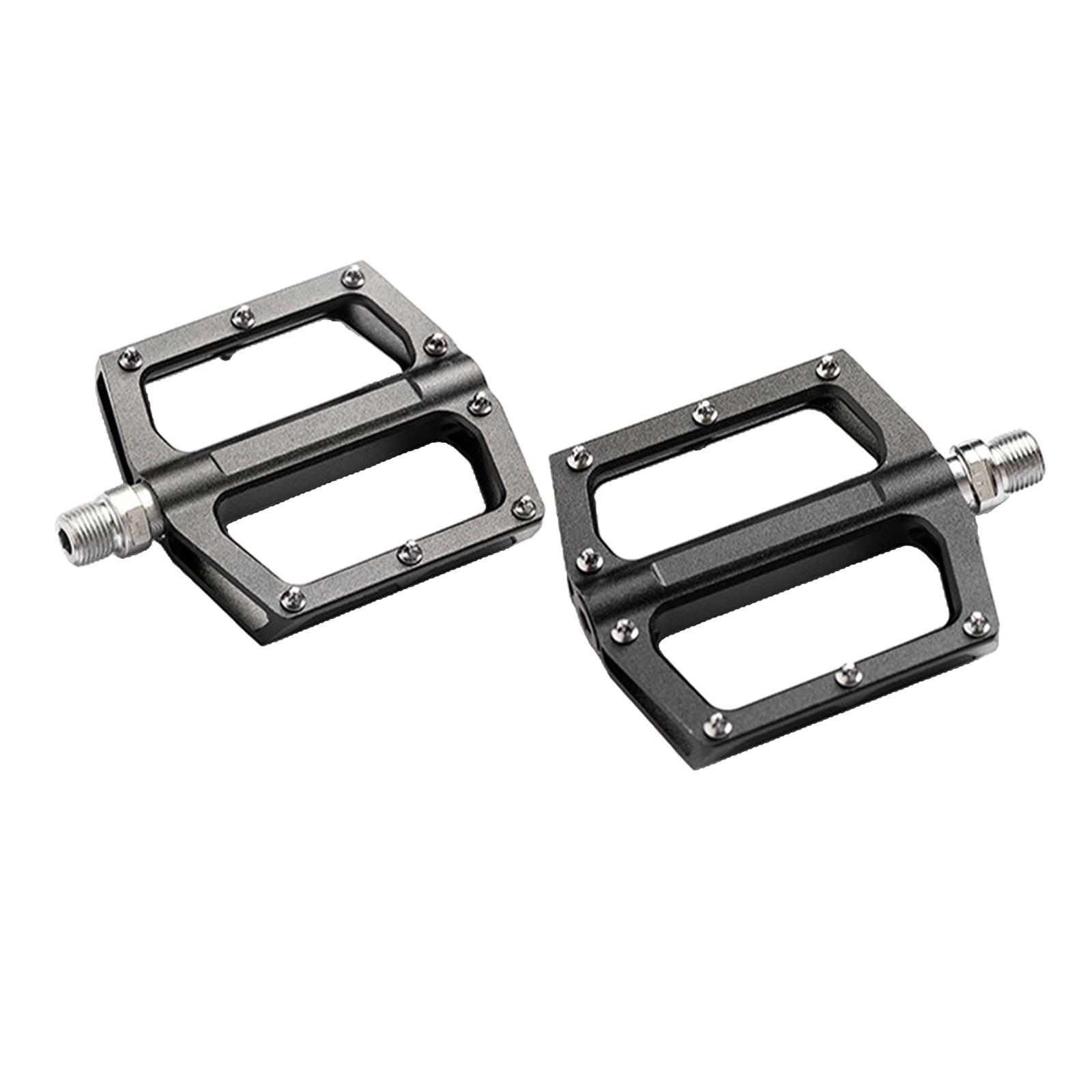 Road MTB Bike Pedals - Aluminum Alloy Bicycle Pedals - Mountain Bike Pedal with 9/16inch Platform Flat Pedals for Folding Cycling