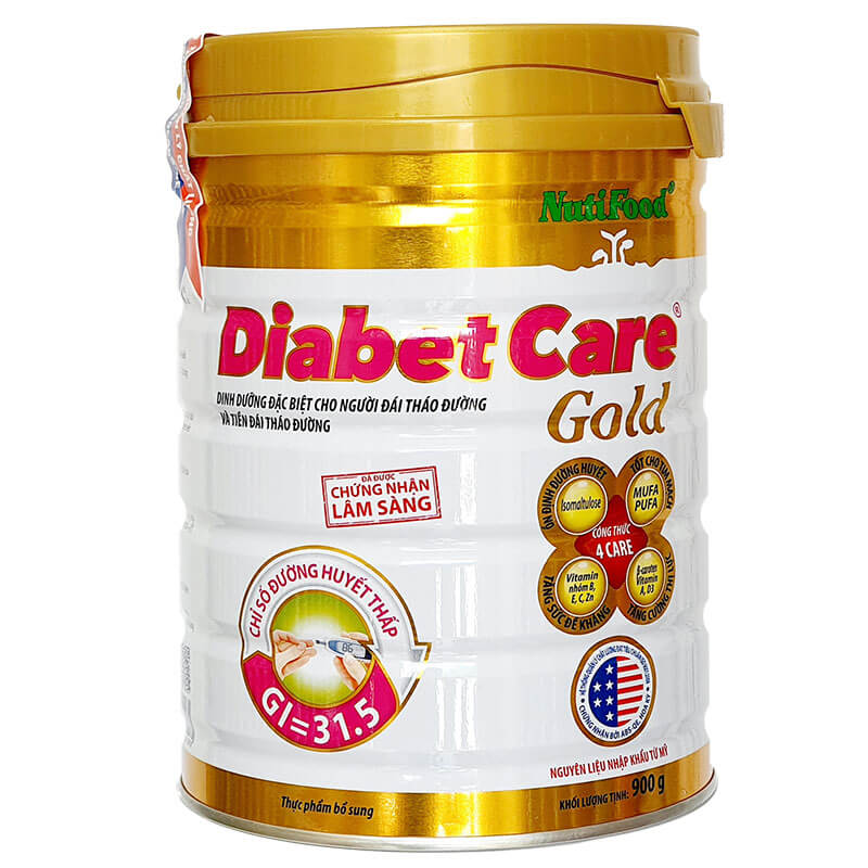 3 Hộp Sữa Nutifood DiabetCare Gold 900 Gr dinh dưỡng dành cho người lớn