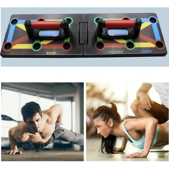 Dụng cụ chống đẩy GYM PT Thể hình tại nhà xếp gọn Thenational Fitness kèm liệu trình tập - ShopToro - AsiaMart