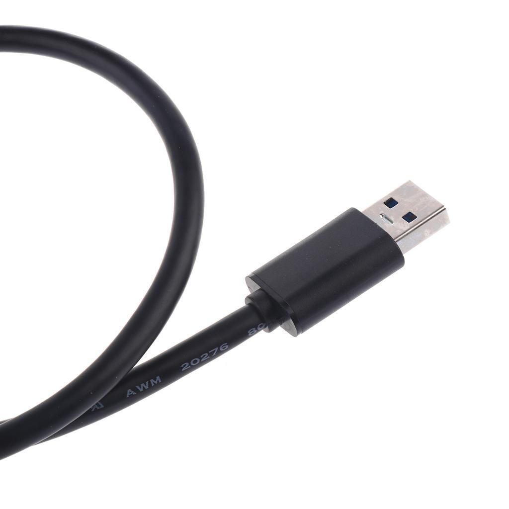 USB 3.0 Type A-Male to A-Female Extender M/F Extension Cable Black 0.5meter