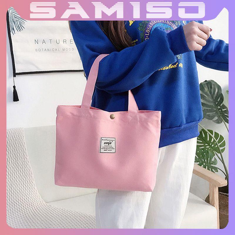 Túi tote vải canvas cỡ nhỏ đeo chéo trơn mềm đi học đẹp giá rẻ TT2