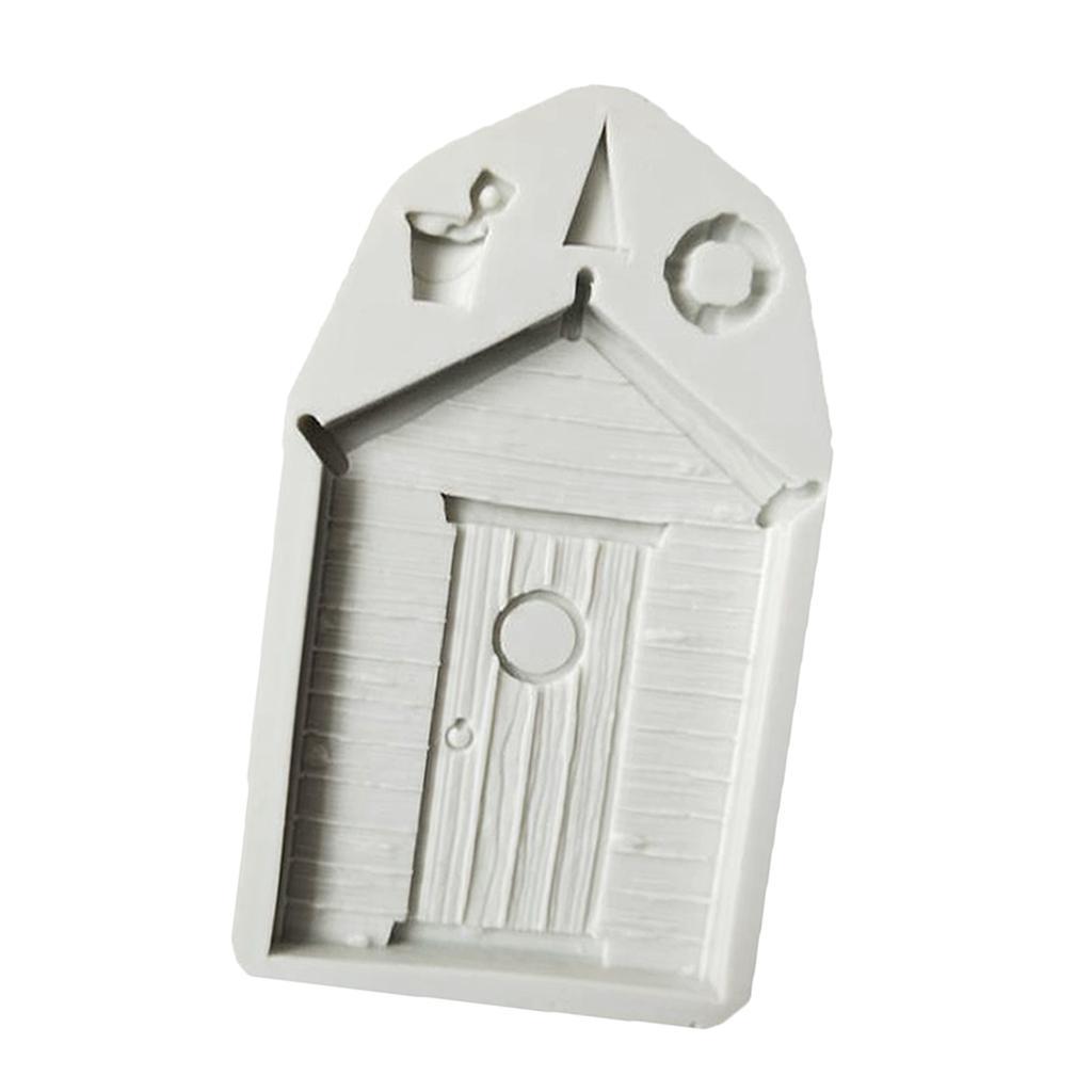 3D Wooden House Silicone Fondant Mould Cake Decorating Chocolate Baking Mold