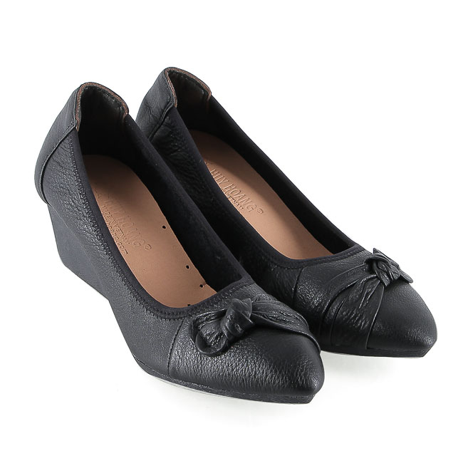 Giày nữ da bò 5 phân Huy Hoàng màu da, đen, nâu HT7941-42-43