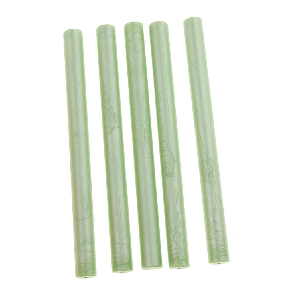 15xSealing Wax Sticks Flexible Glue Gun Sealing Wax for Wedding Green_1