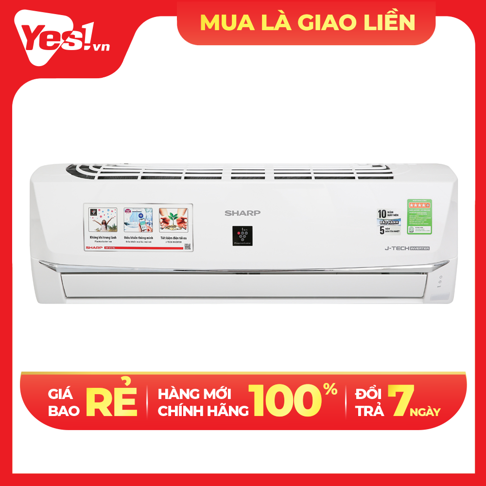 Điều Hòa Inverter Sharp AH-XP10WHW (9.000Btu) - Hàng Chính Hãng