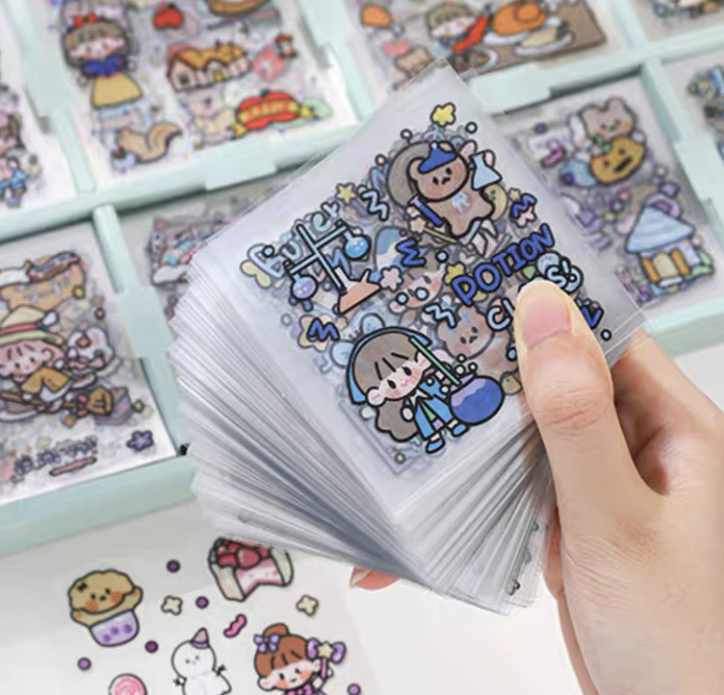 Sticker hộp 200 tấm hình dán dễ thương Magical Book