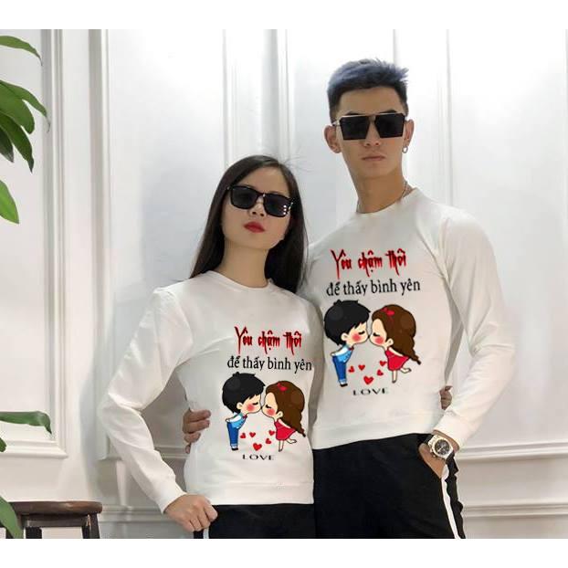 Áo đôi thu đông chipy yêu thương