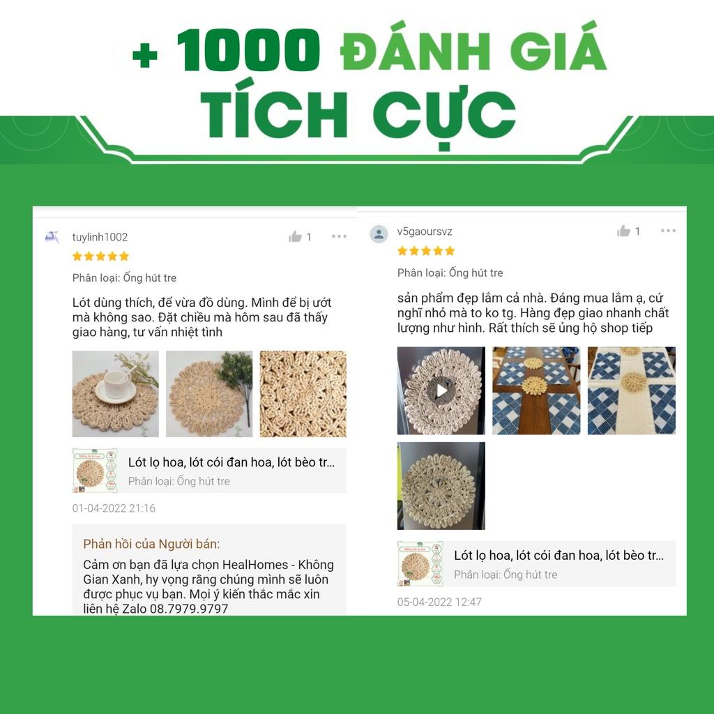 Lót lọ hoa cói đan hoa, trang trí decor Mây Tre Đan, đồ dùng không gian phòng bếp, sản phẩm thủ công mỹ nghệ / HealHomes