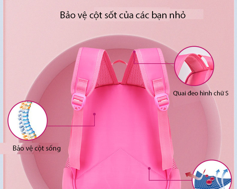 Balo học sinh balo balo hoạt hình dễ thương mã 954