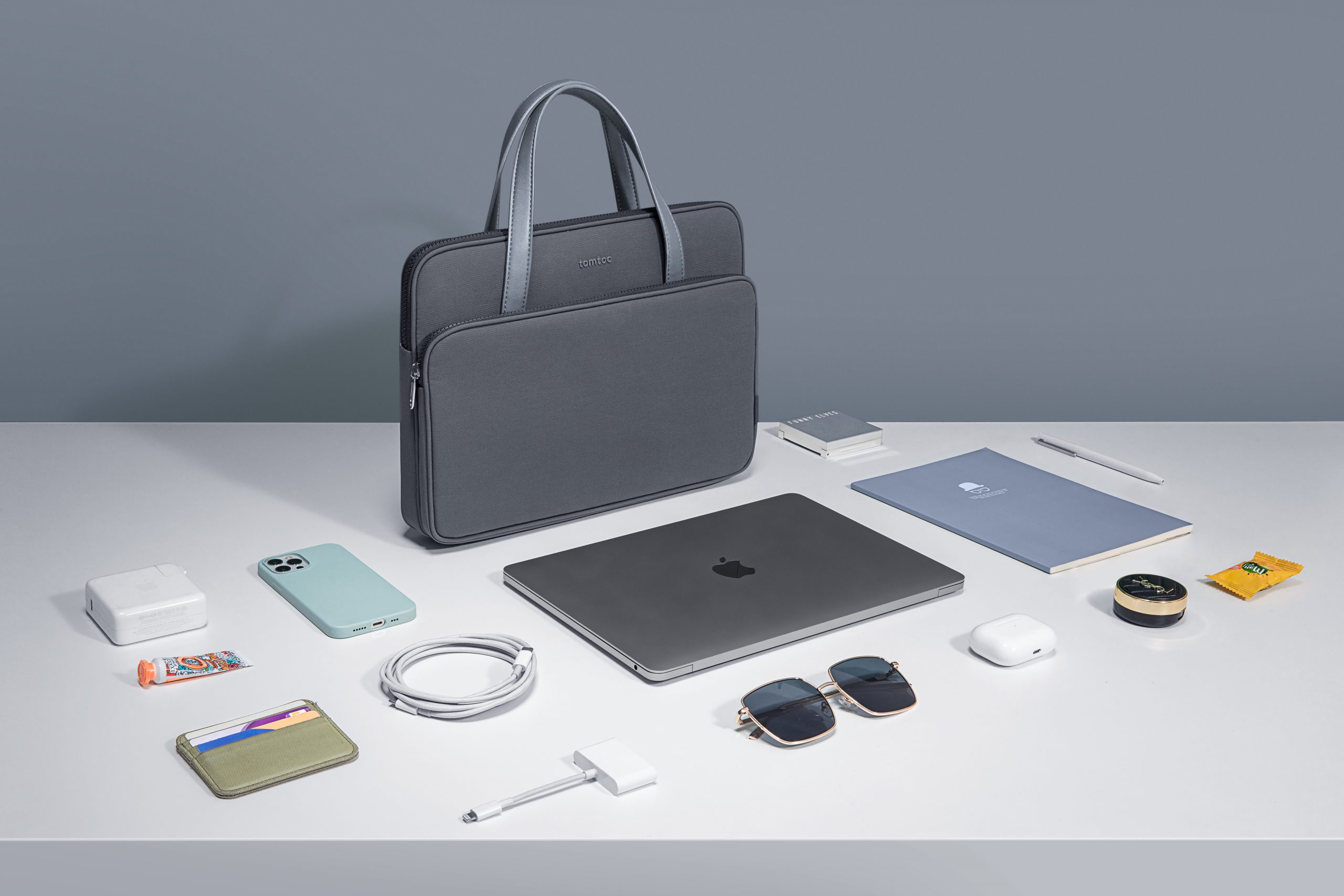 Túi Xách TOMTOC HER H21 Briefcase Premium Dành Cho Macbook 14 inch - Hàng Chính Hãng