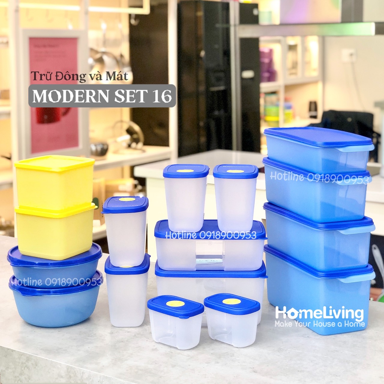 Combo Trữ Đông &amp; Mát Tupperware Modern Set 16