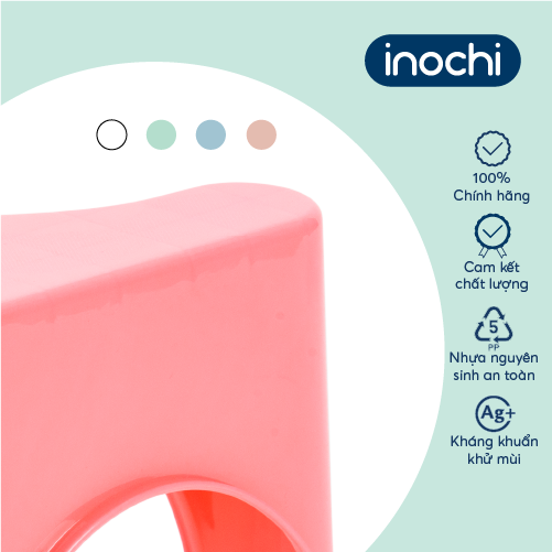 Ghế kê chân toilet Inochi - Notoro màu Xanh/Hồng