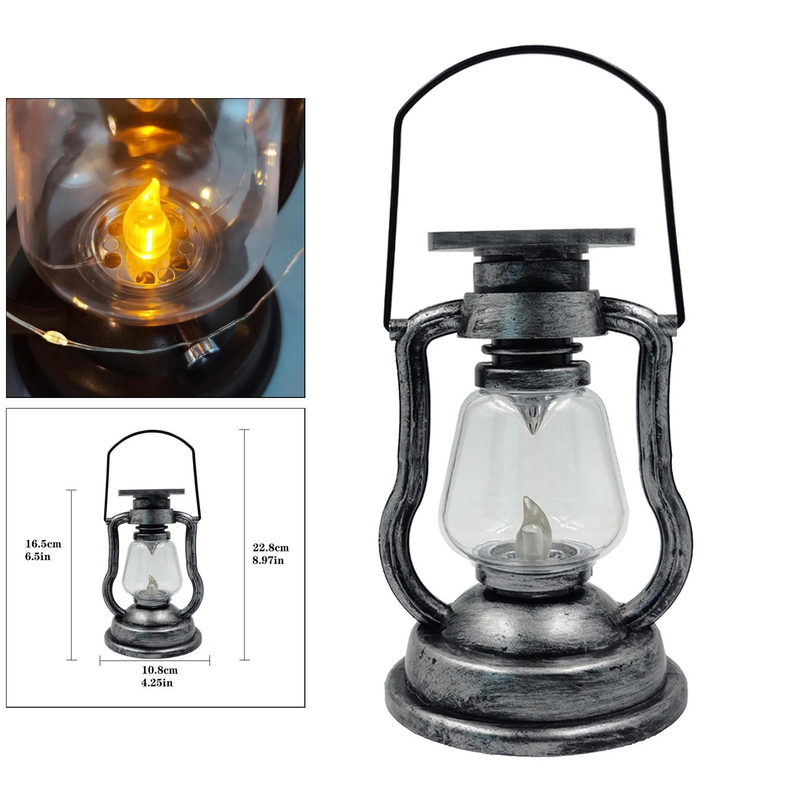 Vintage Style Solar LED Camping Lantern  Hanging Light Lamp