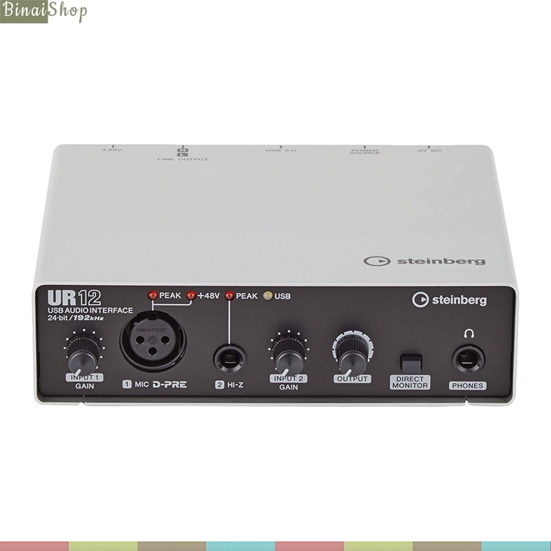 Steinberg UR12 - Sound Card USB Thu Âm Chuyên Nghiệp, Phần Mềm Cubase AI Bản Quyền