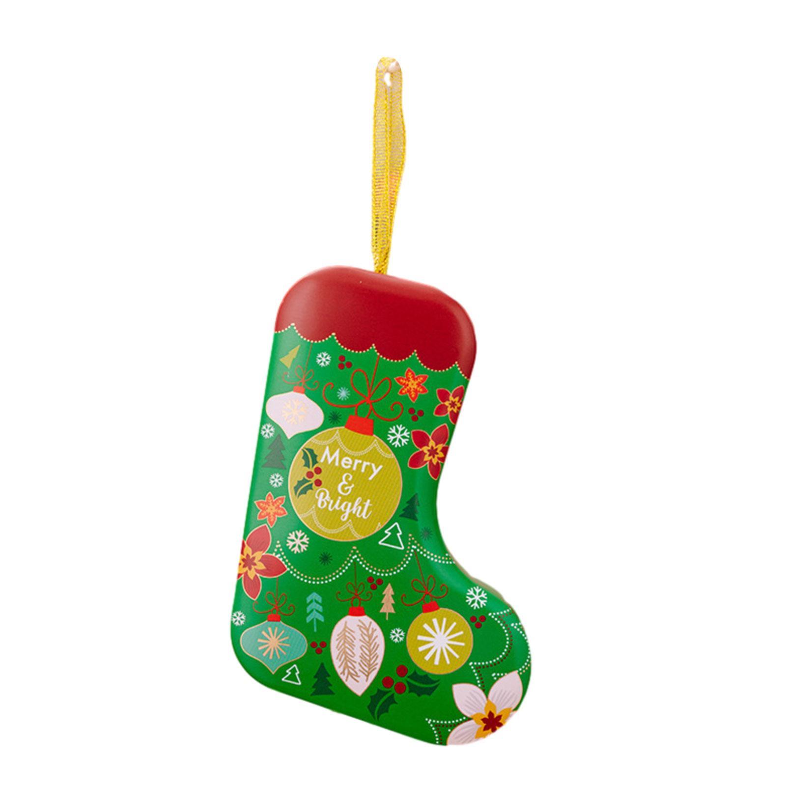 Christmas Tin Box Candy Box Xmas Treat Box for Party Supplies Festival Decor