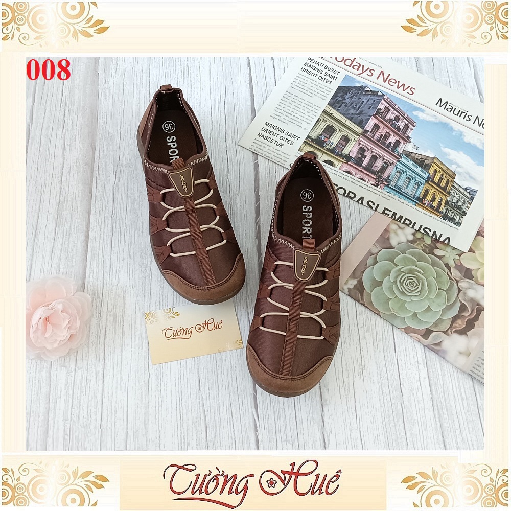 Giày Thể Thao Giả Dây Cột Đế Cao Su - 008