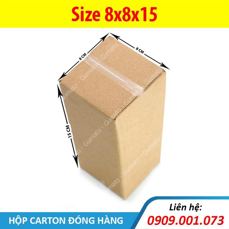 Hộp giấy P8 size 8x8x15 cm, thùng carton gói hàng Everest