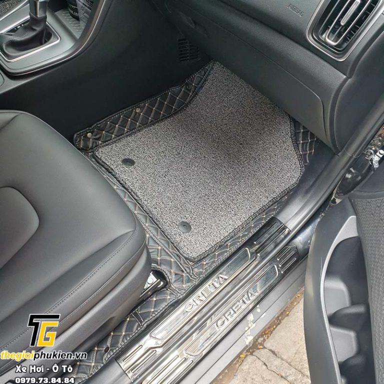 Thảm sàn, lót sàn Da 6D cao cấp cho Hyundai Creta