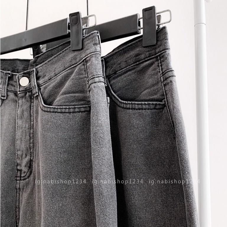 Quần Ống Rộng Suông Nữ Lưng Cao Vải Jeans Loang Màu Mã 5057 + 5030 (ẢNH THẬT) - Nabishop1234