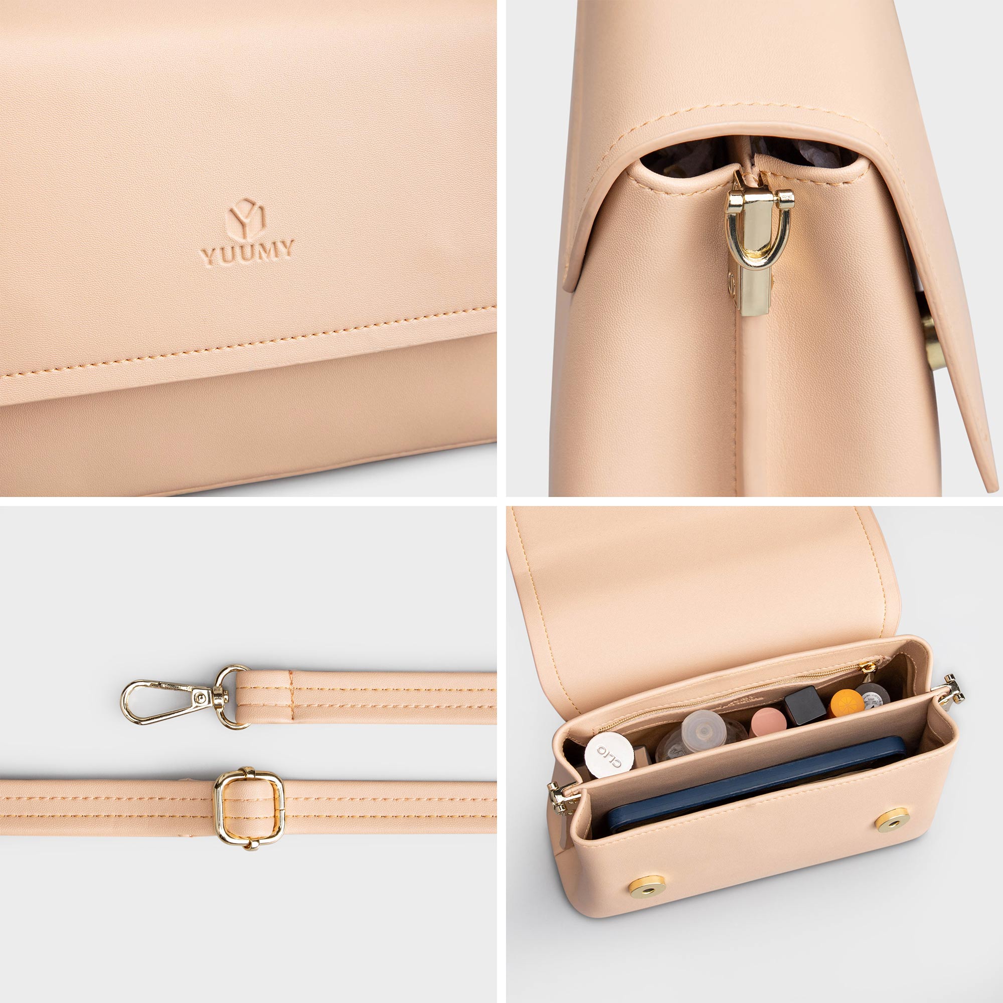 Túi Yuumy ( Thời trang nữ đi chơi size 20 - Túi đeo chéo da Seasand YN195 )