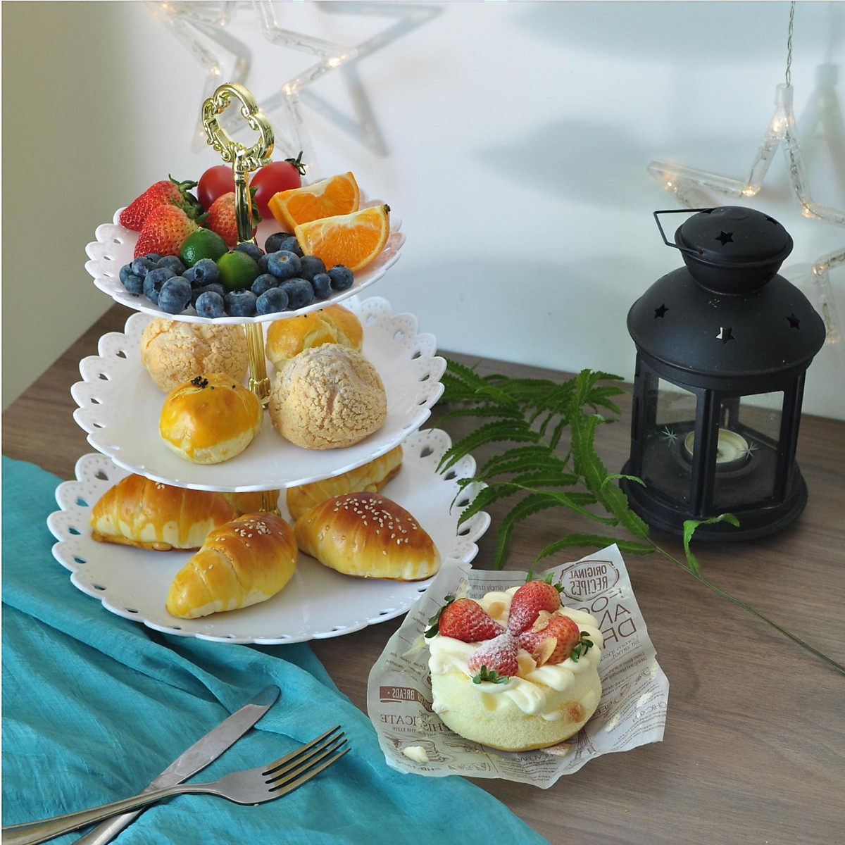 Khay Đựng Bánh Kẹo, Hoa Quả 3 Tầng Hình Tròn - Vuông Sang Trọng- Khay Chưng Tết - Hàng Loại 1 - Chính Hãng MINIIN