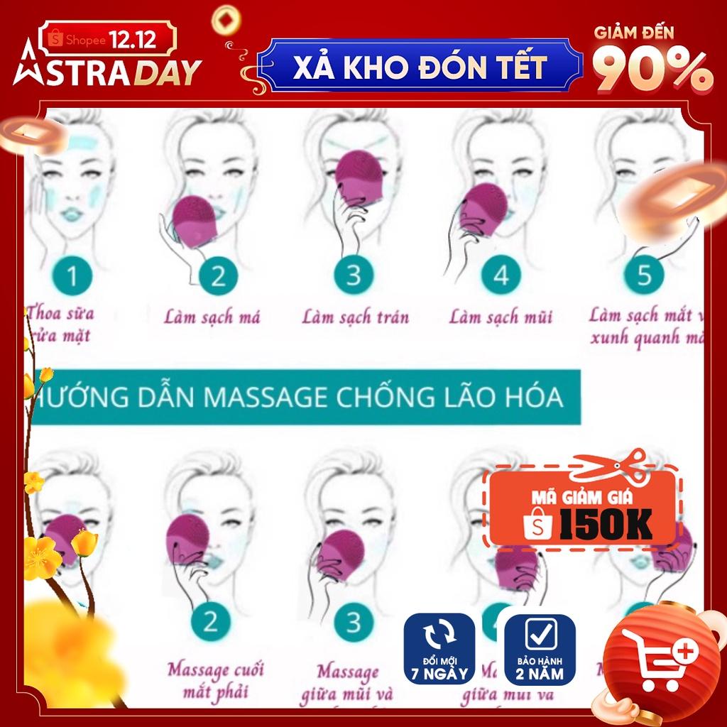 Máy rửa mặt massage nâng cơ chính hãng Beurer FC49 công nghệ sóng rung siêu âm, 15 tốc độ, chống nước,