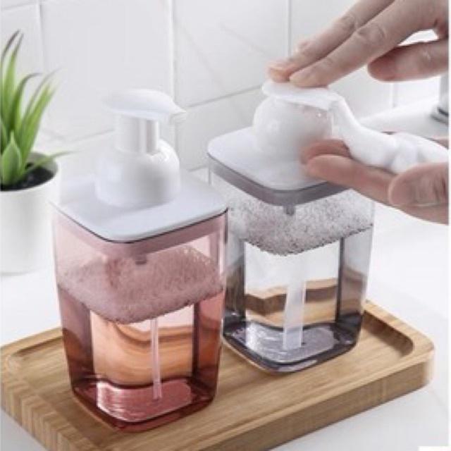 Lọ đựng nước rửa tay, Chai đựng sữa tắm dầu gội vuông 420ml