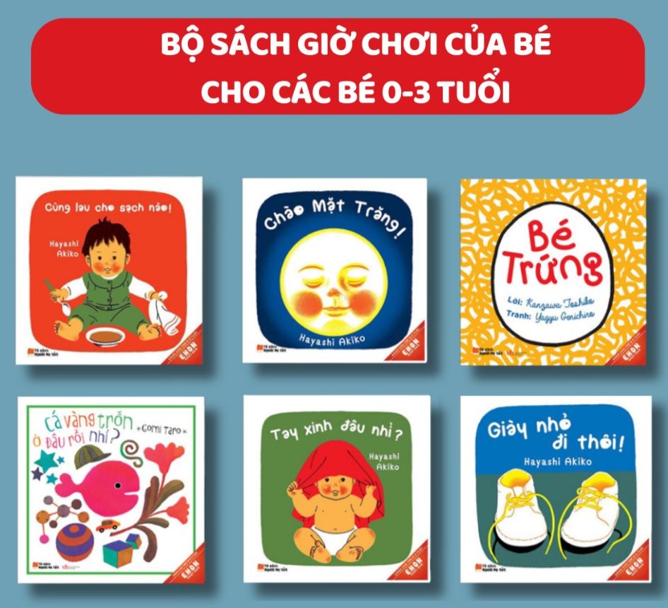Combo 6 cuốn Ehon nhật bản dành cho trẻ từ 0 - 3 tuổi
