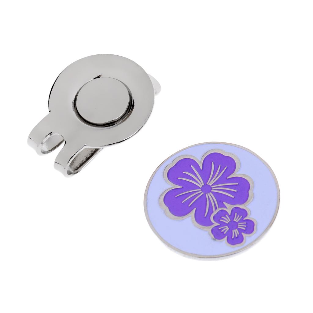 3 Pieces Flower Golf Hat Clip With Detachable Magnetic Golf Ball Marker