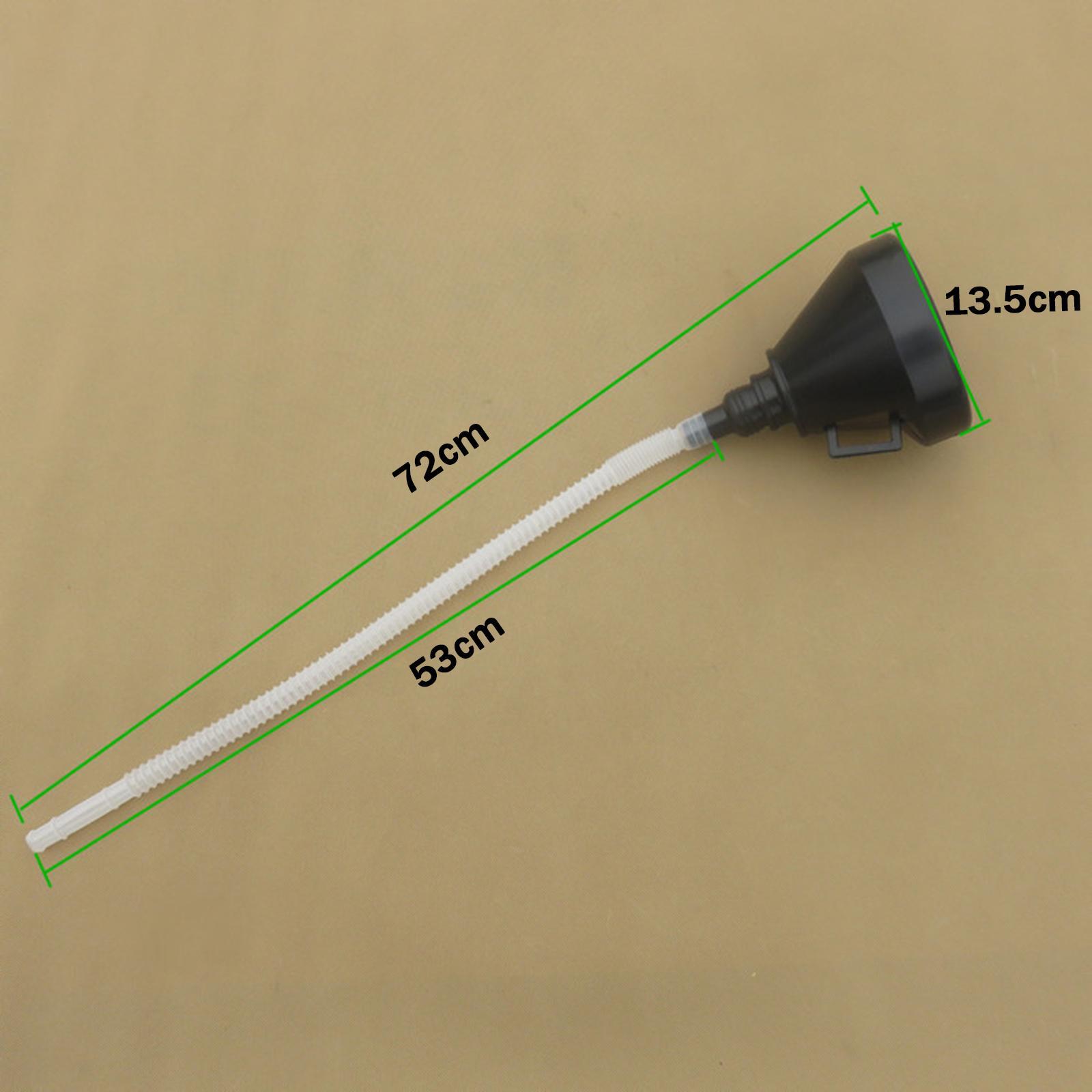 Gasoline Fuel Funnel Filter Bendable Hose for Vehicles Water