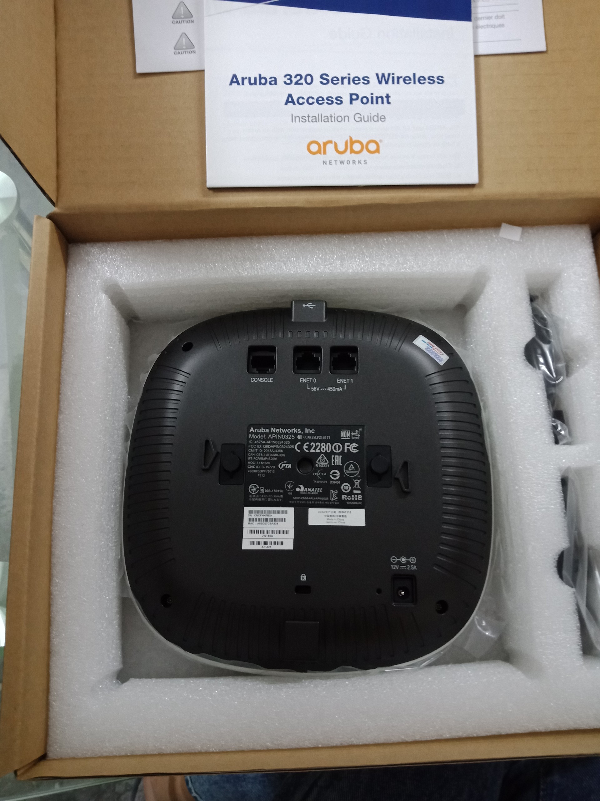 Thiết bị phát sóng Wifi Aruba AP-325 RW New 100% - Hàng nhập khẩu