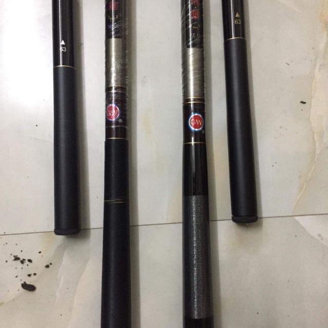 Cần câu tay GW dài 7m2 longhoa loại 1 hàng chính hãng cần cực khoẻ y hình tặng kèm gốc phụ