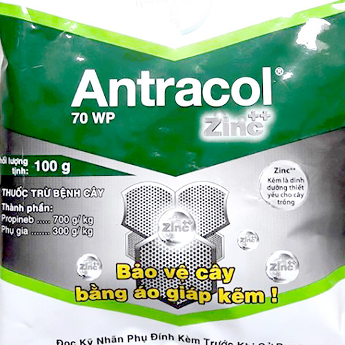 THUỐC TRỪ NẤM BỆNH CÂY TRỒNG ANTRACOL - 100 GRAM - DIÊT MẦM NẤM BỆNH NHƯ THÁN THƯ, ĐỐM LÁ, BỆNH Ở RỄ