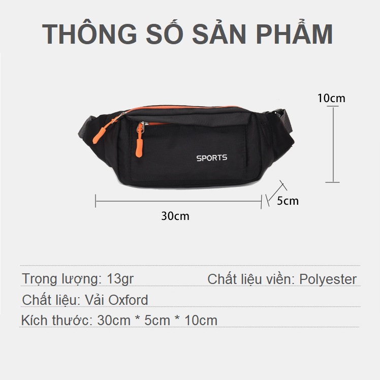 Túi Đeo Chéo Unisex Sắc Màu Thời Trang Peozi SM06 Unisex Sport Mini Bag | Túi Mini Đa Năng Vừa Là Túi Bao Tử + Túi Đựng Điện Thoại Chạy Bộ, Đạp Xe