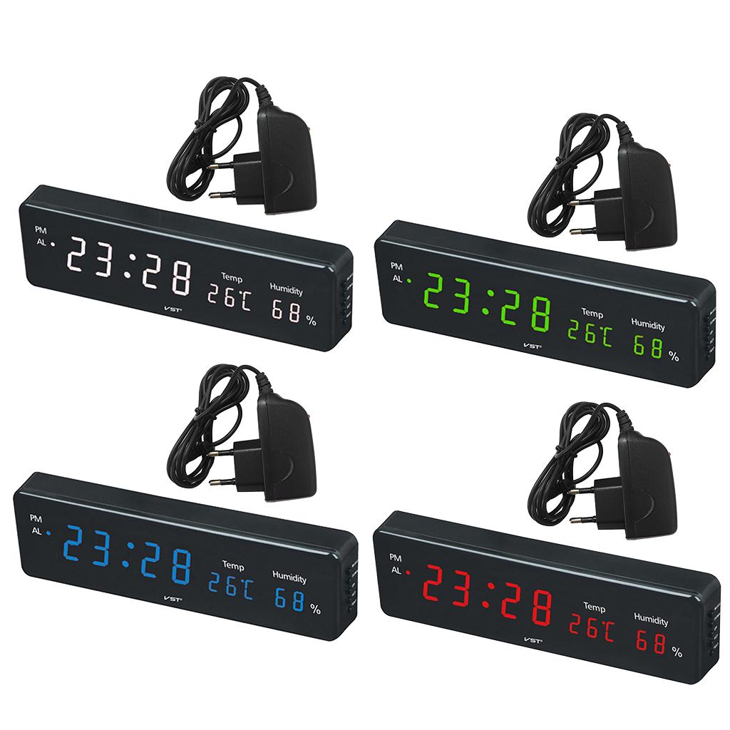 LED Digital Alarm Clock Electronic Clock With Temperature Hygrometer