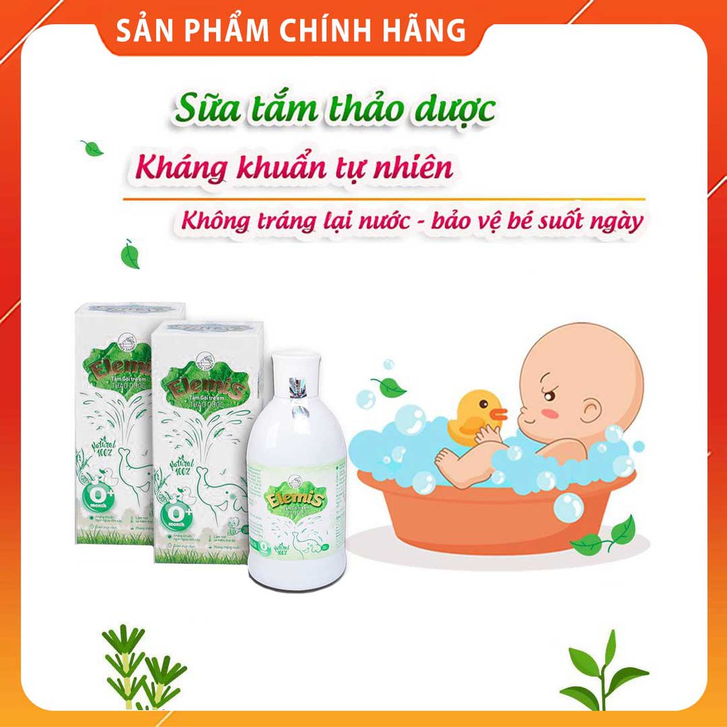 Nước thảo dược tắm gội cho trẻ sơ sinh DK Pharma Elemis 200ml