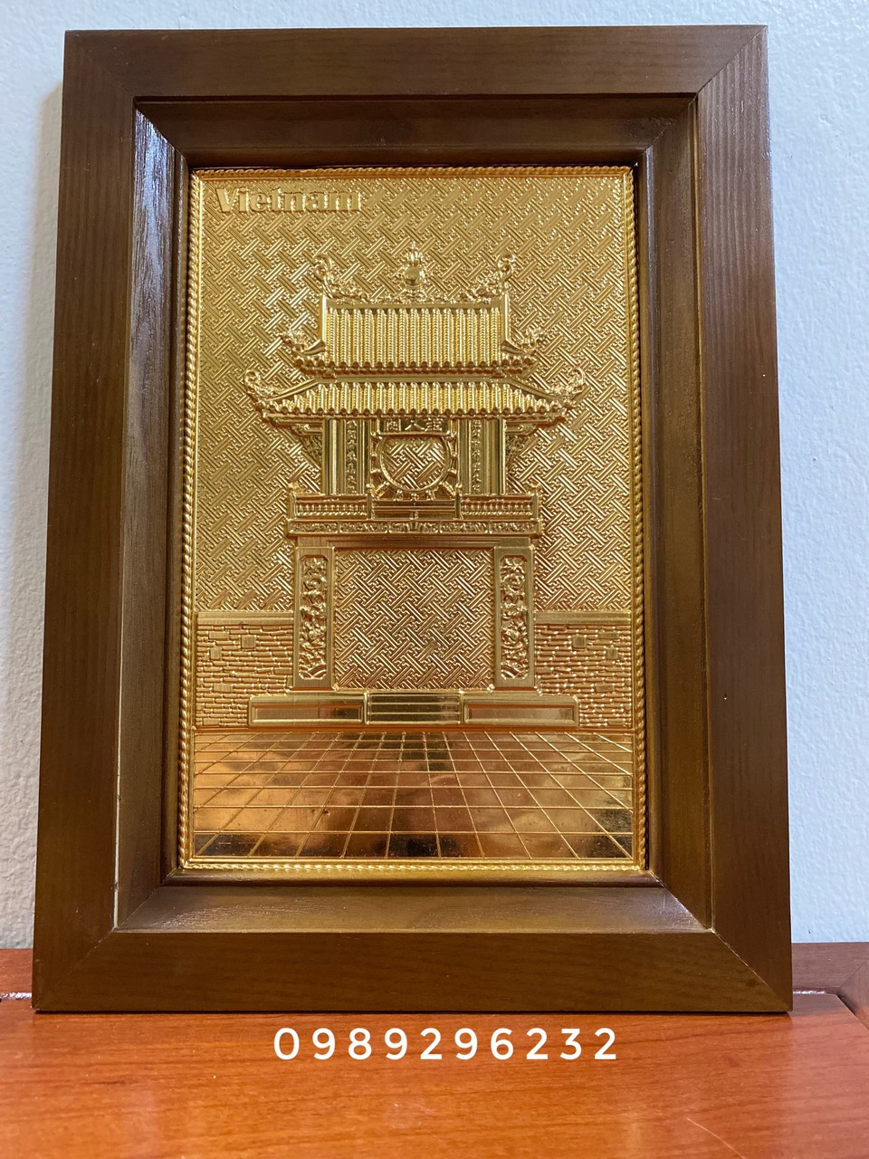 Tranh Khuê Văn Các mạ vàng 24k