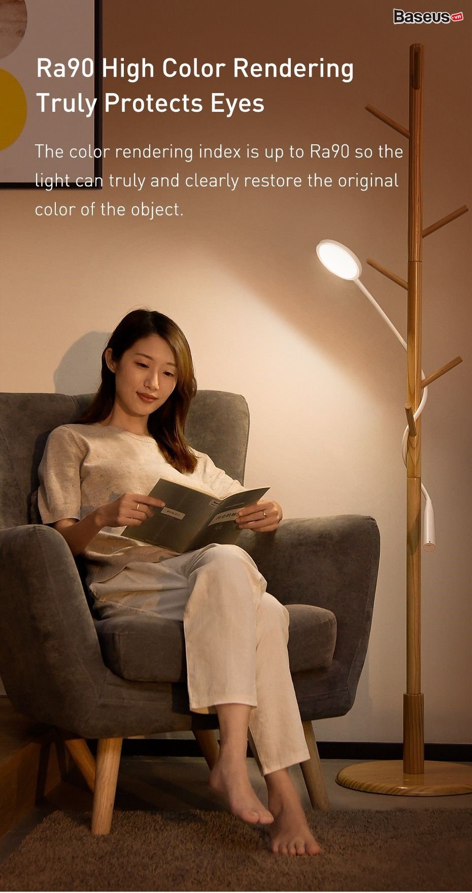 Đèn Đọc Sách Mini, Pin Sạc Tiện Dụng Baseus Comfort Reading Mini Clip Lamp-Hàng Baseus Chính Hãng