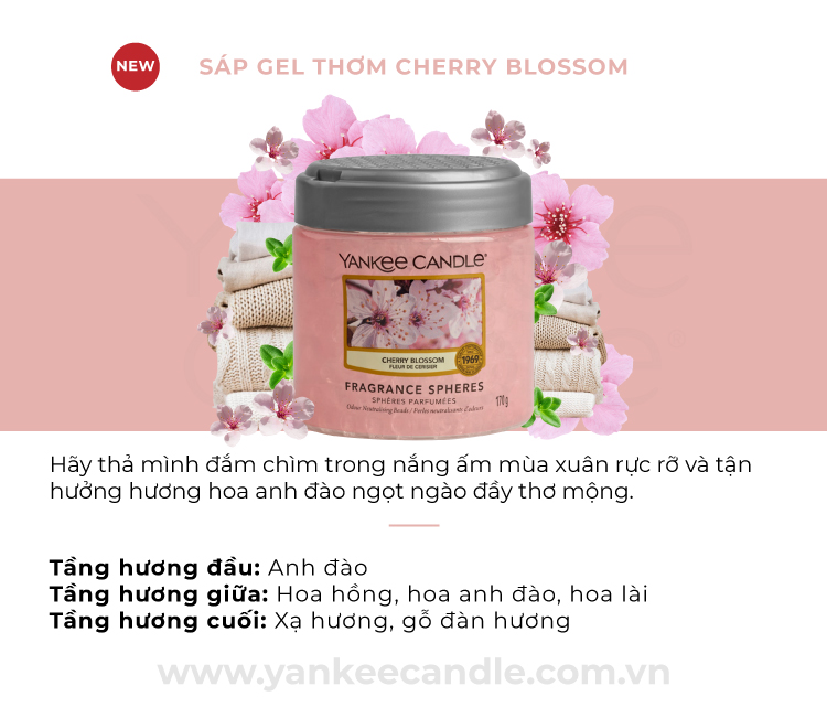 Sáp Gel Thơm Yankee Candle - Cherry Blossom (170g)