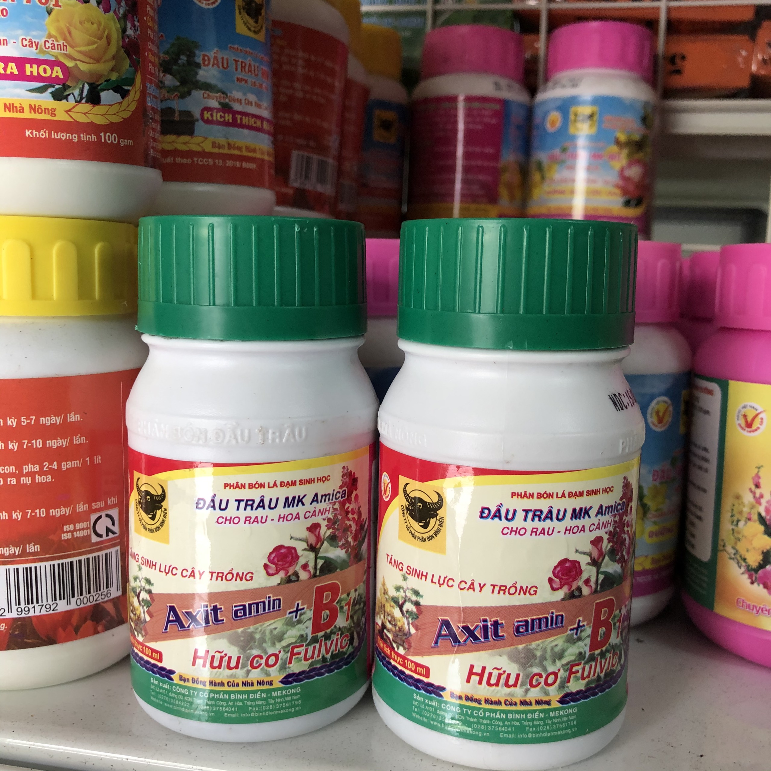 Phân bón lá đầu trâu MK Amica bổ sung B1 và Axit Amin cho rau và hoa cảnh chai 100ml