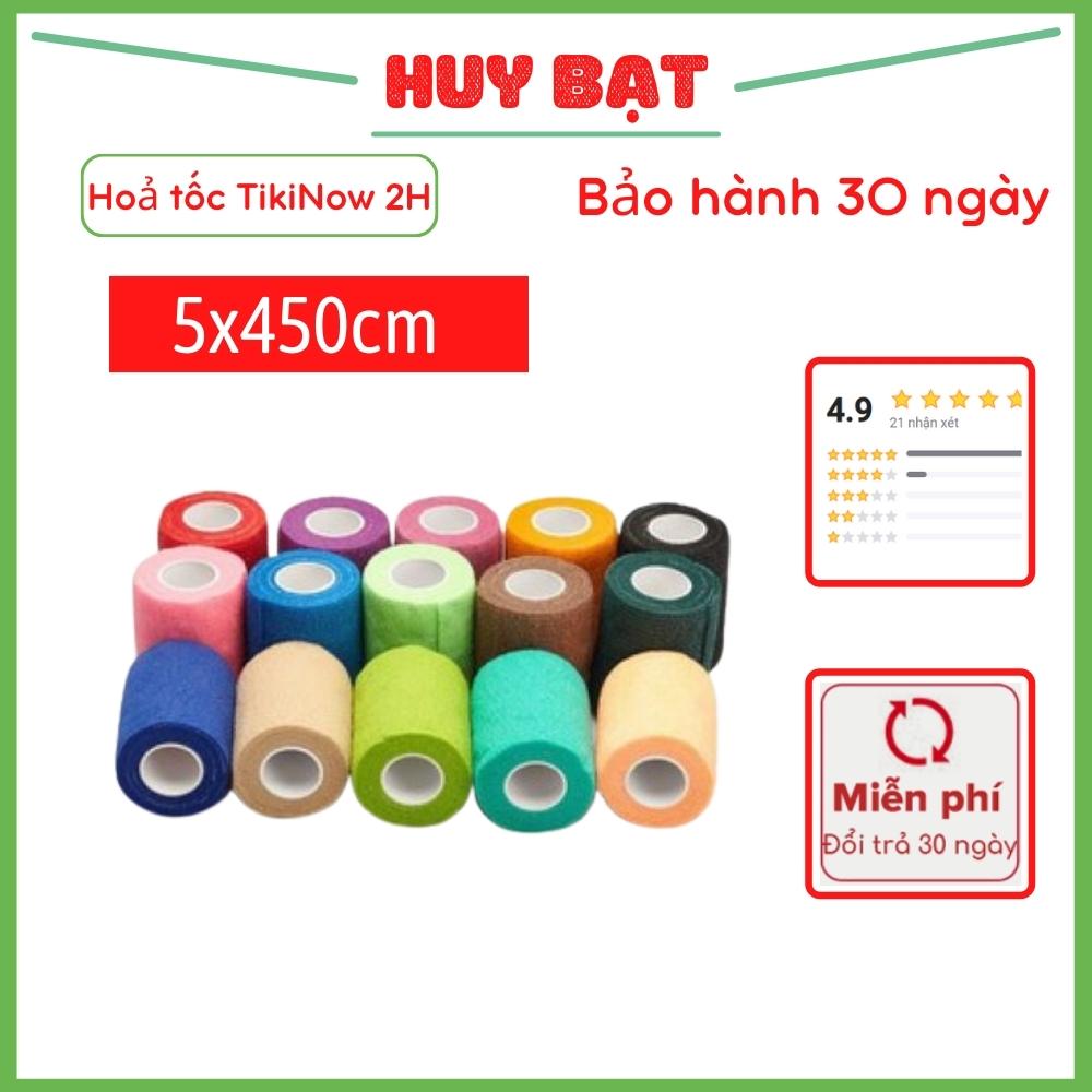 Cuộn Băng Vải Thể Thao Tự Dính 7.5x450cm Hỗ Trợ Giảm Chấn Thương Khi Chơi Thể Thao Bảo Vệ Khớp Co Giãn Linh Hoạt Không Dính Da-Giao Màu Ngẫu Nhiên.