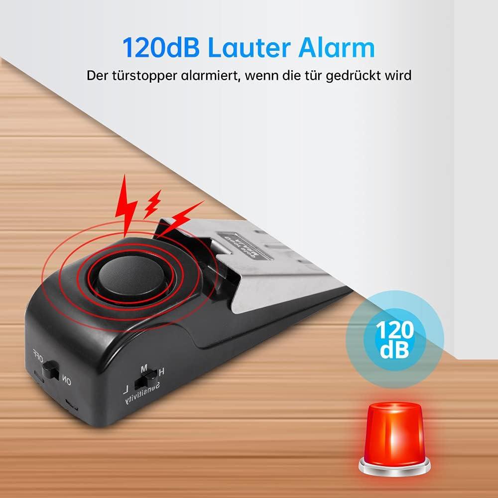 Người giữ cửa, cửa dừng lại với báo thức, dừng cửa cao su không phải, 3 khối nhạy cảm có thể điều chỉnh cho bảo mật nhà/bảo mật
