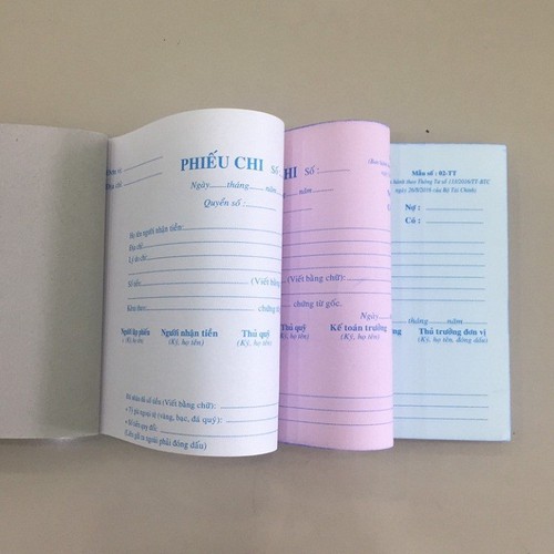 Combo 10 cuốn Phiếu chi 3 liên - 13 x 19cm
